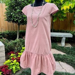 NWT Anthropologie Maeve Pink Rose Corduroy Dress